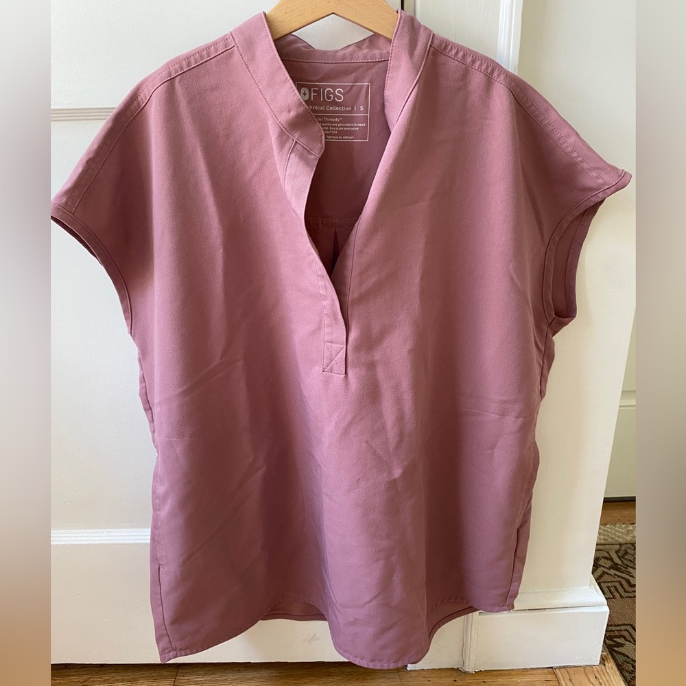 Figs Rafaela Oversized Scrub Top Mineral Mauve